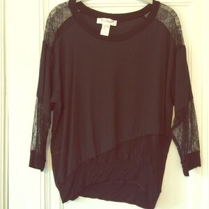 5th Culture black lace top